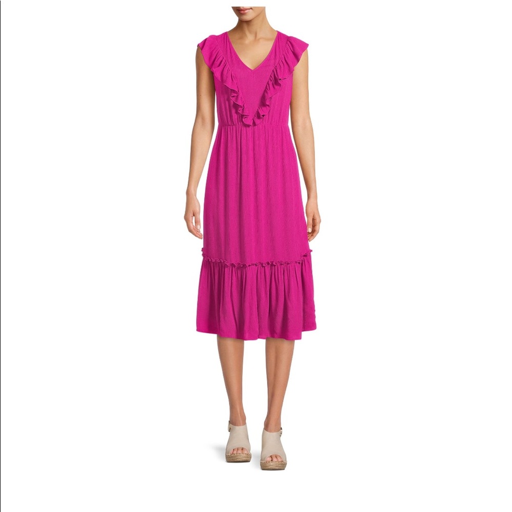 New with tags! Time and Tru Woven Ruffle Dress - Picture 2 of 8